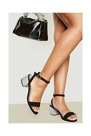Boohoo Diamante Detail Two Part Heels Heels