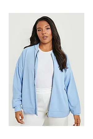 Boohoo Plus Scuba Oversized Bomber Jacket