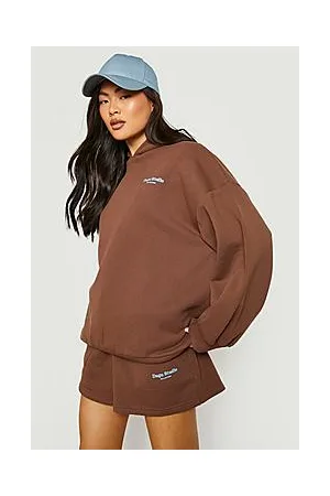 Boohoo Printed Hooded Short Tracksuit