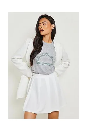 Boohoo Pleated Split Hem Tennis Skirt