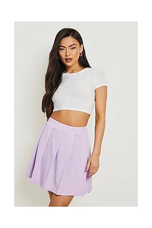 Boohoo Pleated Split Hem Tennis Skirt