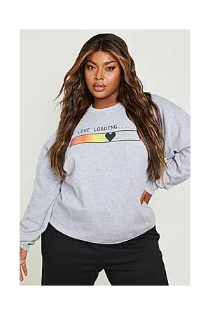 Boohoo Plus Love Loading Sweatshirt