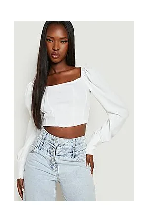 Boohoo Puff Sleeve Corset Top