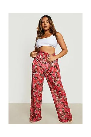 Boohoo Plus Tropical Animal Beach Trousers
