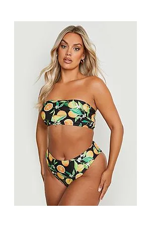 Boohoo Plus Fruit Print High Waisted Bikini Brief