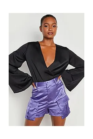 Boohoo Tall Satin Cargo Shorts