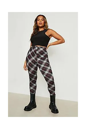 Boohoo Plus Check Leggings