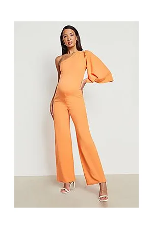 Boohoo Maternity One Shoulder Wide Leg Jumpsuit