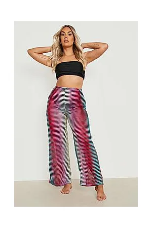 Boohoo Plus Knitted Stripe Beach Trousers