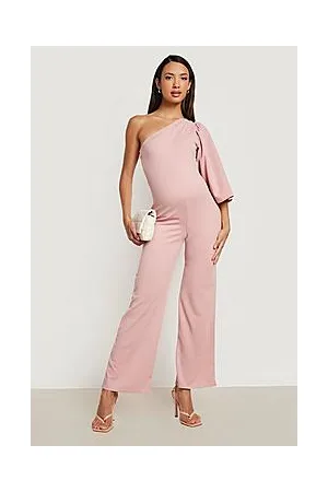 Boohoo Maternity One Shoulder Wide Leg Jumpsuit