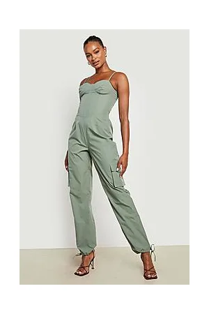 Boohoo Tall Corset Detail Cargo Jumpsuit