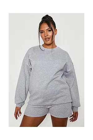 Boohoo Plus Dsgn Studio Sweat Short Tracksuit