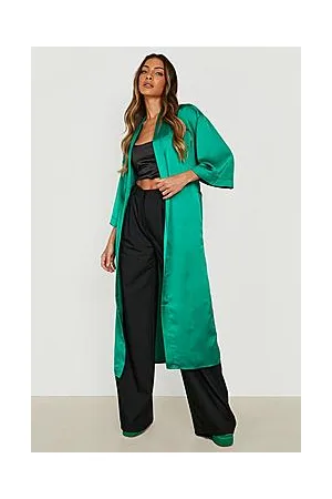 Boohoo Satin Belted Kimono