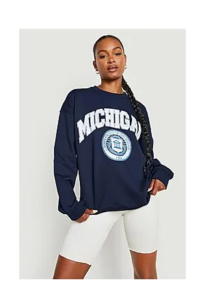 Boohoo Tall Varsity Michigan Slogan Sweatshirt
