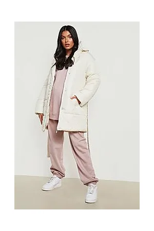 Boohoo Maternity Padded Borg Hood Parka Coat