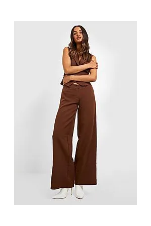 Boohoo Low Rise Tailored Wide Leg Trousers