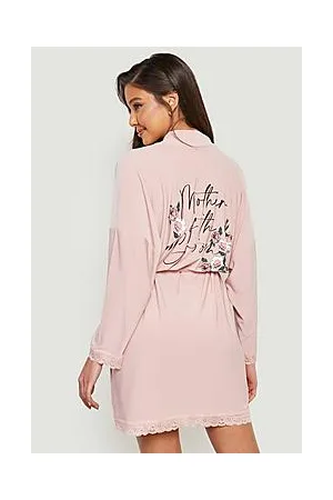 Boohoo Mother Of The Groom Floral Lace Trim Robe