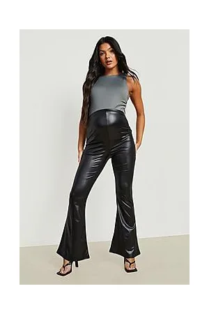 Boohoo Maternity Leather Look Flare Leggings