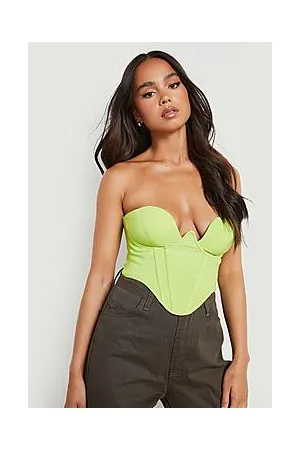 Boohoo Petite Bandeau Structured Corset Top