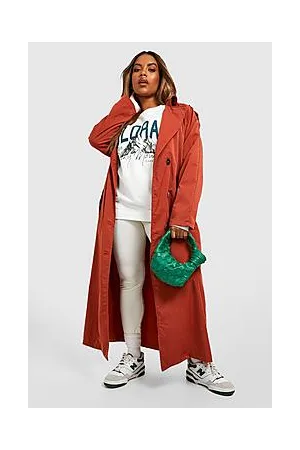 Boohoo Plus Double Breasted Trench Coat