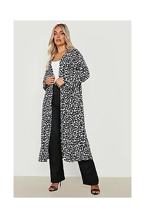 Boohoo Plus Smudge Polka Maxi Kimono