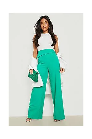 Boohoo Petite Woven Asymmetric Wide Leg Trousers