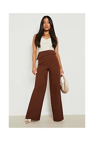 Boohoo Petite Woven Asymmetric Wide Leg Trousers