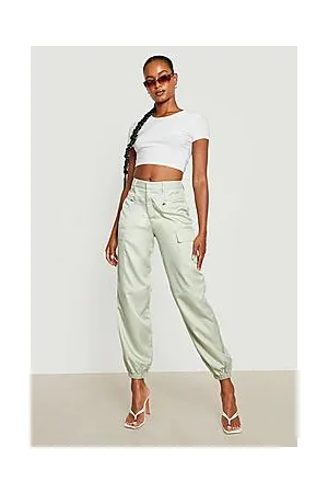 Boohoo Tall Cuffed Hem Low Rise Cargo Pants