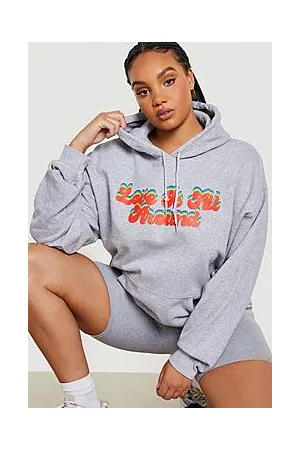 Boohoo Plus Love Is All Around Hoodie