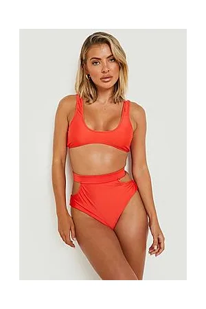 Boohoo High Waisted Cut Out Bikini Brief