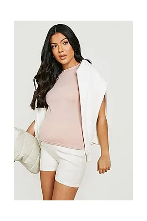 Boohoo Maternity Rib Short Sleeve T-shirt