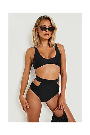 Boohoo High Waisted Cut Out Bikini Brief