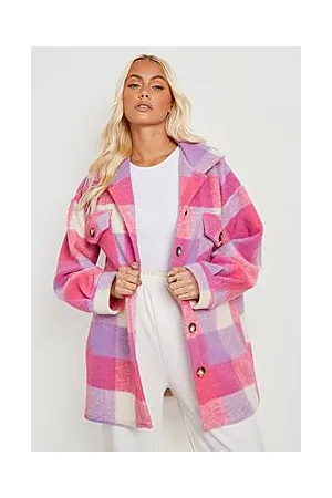 Boohoo Bright Check Shacket