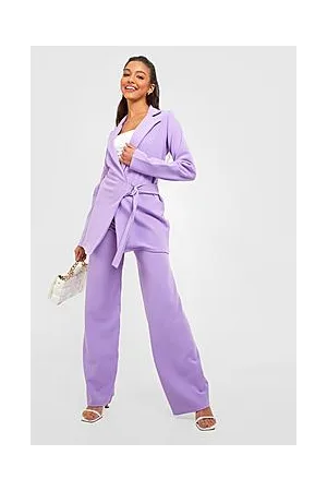 Boohoo Jersey Ruched Waist Wide Leg Trousers