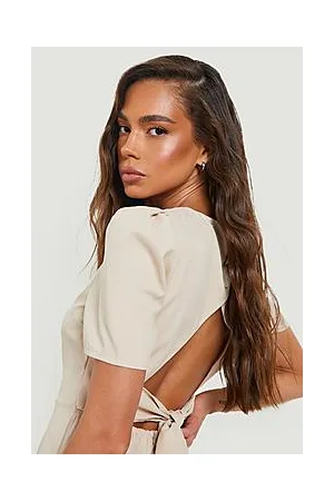 Boohoo Woven Tie Back Playsuit