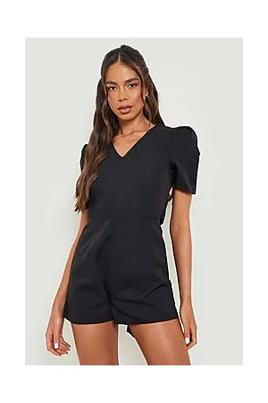 Boohoo Woven Tie Back Playsuit