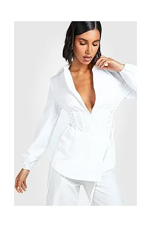 Boohoo Corset Waist Tailored Shirt