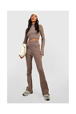 Boohoo Premium Rib Flare Sleeve Cut Out Knitted Set