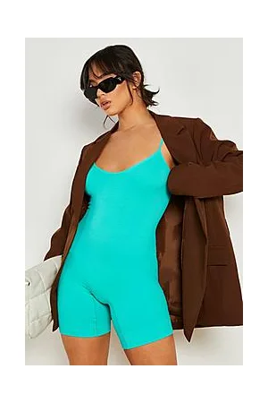 Boohoo Basic Seamless Rib Strappy Short Unitard