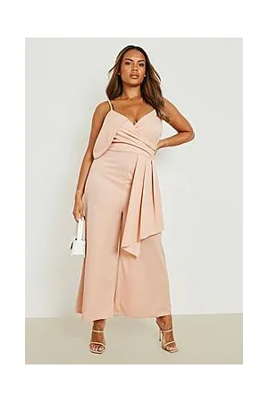Boohoo Plus Scuba Asymmetric Jumpsuit