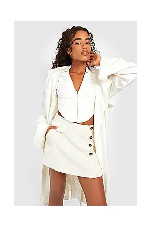 Boohoo Cord Button Front Skort
