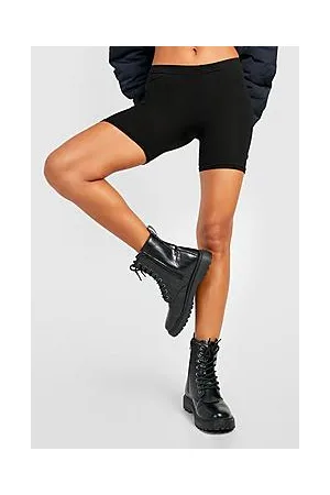 Boohoo Wide Fit Tab Detail Croc Lace Up Hiker Boots