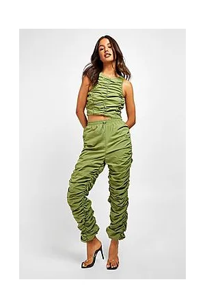 Boohoo Ruched Cargo Trousers
