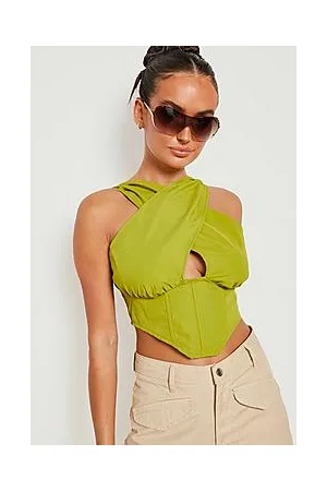 Boohoo Wrap Front Corset Top