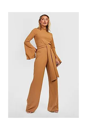 Boohoo Tailored Split Sleeve Wide Leg Jumpsuit