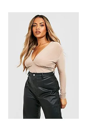 Boohoo Plus Slinky Plunge Bodysuit