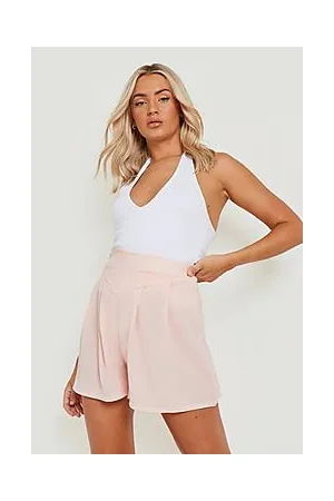 Boohoo Corset Detail High Waist Shorts
