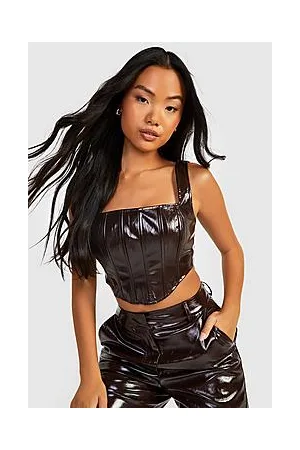 Boohoo Petite Vinyl Corset Top