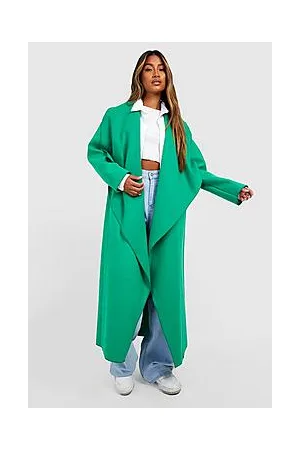 Boohoo Super Oversized Waterfall Wool Look Coat