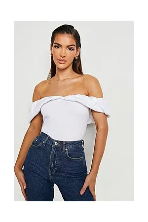 Boohoo Ruffle Bardot Bodysuit
